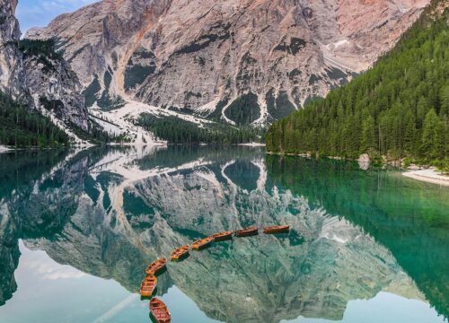 Lago di Braies, Dolomites, Italia